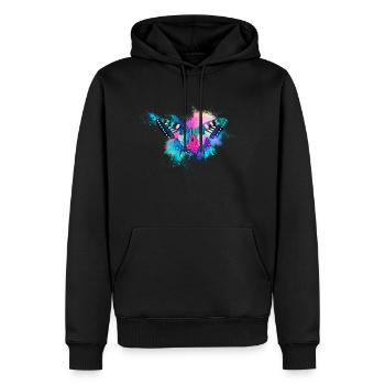 Natur Tiere farbenfroh - Männer Premium Bio Hoodie - Schwarz - Vorne - Nico (187cm)