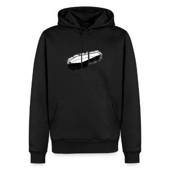 Cercueil Dracula lumineux - Sweat à capuche Premium bio Homme - noir - Devant - Nico (187cm)