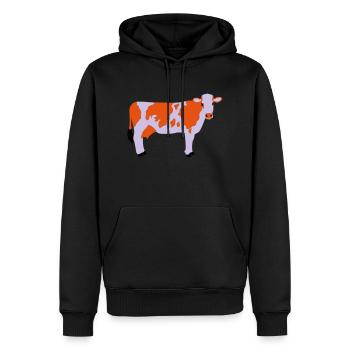 Kuh Vektor gefleckt - Männer Premium Bio Hoodie - Schwarz - Vorne - Nico (187cm)