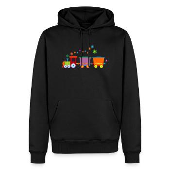 Eisenbahn Kinderspielzeug Zug Frühlingsblumen - Männer Premium Bio Hoodie - Schwarz - Vorne - Nico (187cm)