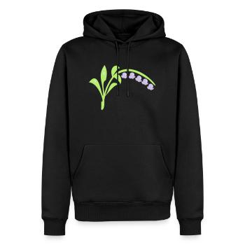 Tal der Lilien Blumen - Männer Premium Bio Hoodie - Schwarz - Vorne - Nico (187cm)