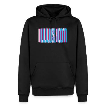 98 Illusion - Sweat à capuche Premium bio Homme - noir - Devant - Nico (187cm)