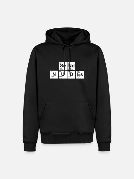 nerdy send nudes - Men’s Premium Organic Hoodie - black