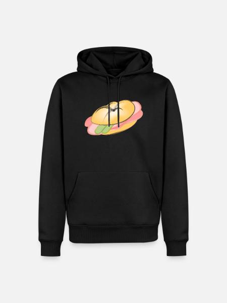 wurstsemmel - Männer Premium Bio Hoodie - Schwarz
