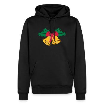 Cloche Noël - Sweat à capuche Premium bio Homme - noir - Devant - Nico (187cm)