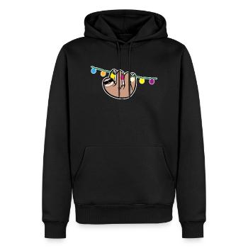 Faultier Party Sonnenbrille Sloth Malle - Männer Premium Bio Hoodie - Schwarz - Vorne - Nico (187cm)