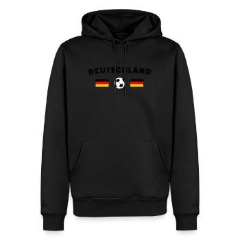 Fußball Fussball Football Germany Deutschland - Männer Premium Bio Hoodie - Schwarz - Vorne - Nico (187cm)