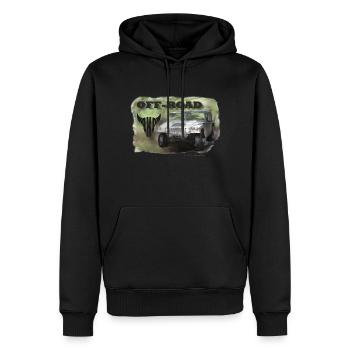 Hummer H1 Offroad Off-Road 4x4 Shirt - Sweat à capuche Premium bio Homme - noir - Devant - Nico (187cm)
