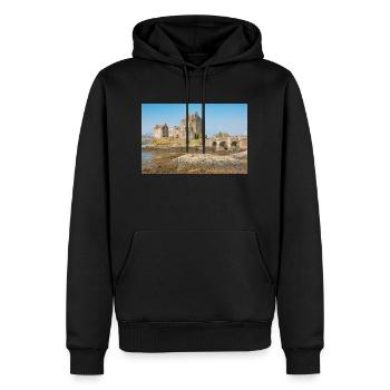 Eilean Donan Castle, île de Skye Highland - Sweat à capuche Premium bio Homme - noir - Devant - Nico (187cm)