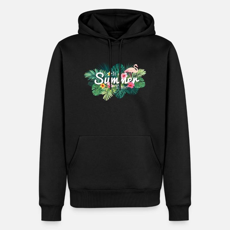 190717_permonte_Summer-Ti - Männer Premium Bio Hoodie - Schwarz