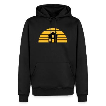 sonne abend sonnenuntergang morgen urlaub nacht sc - Männer Premium Bio Hoodie - Schwarz - Vorne - Nico (187cm)