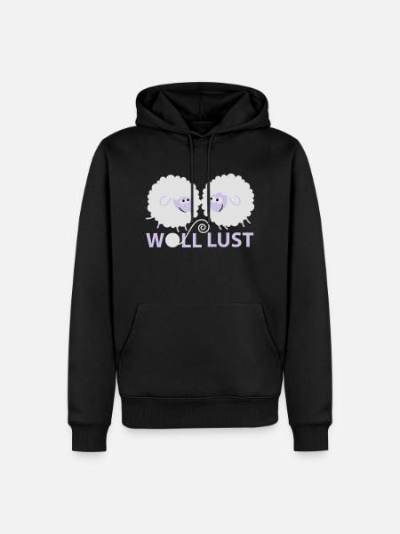 Woll Lust - Männer Premium Bio Hoodie - Schwarz