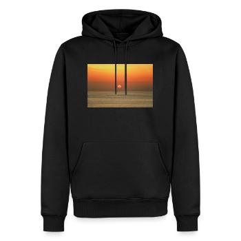 Sunset at the sea - Men’s Premium Organic Hoodie - black - Front - Nico (187cm)