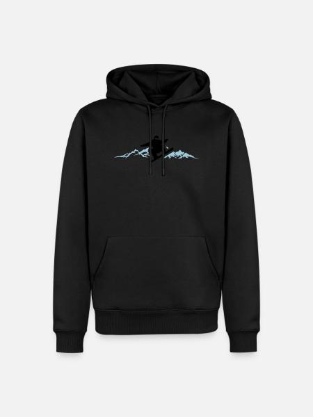 Wintersport - Snowboard - Männer Premium Bio Hoodie - Schwarz