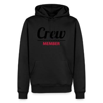 membre d'équipage - Sweat à capuche Premium bio Homme - noir - Devant - Nico (187cm)