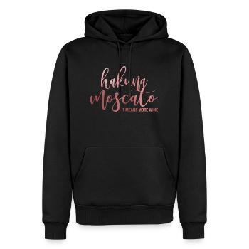 Wine - Männer Premium Bio Hoodie - Schwarz - Vorne - Nico (187cm)