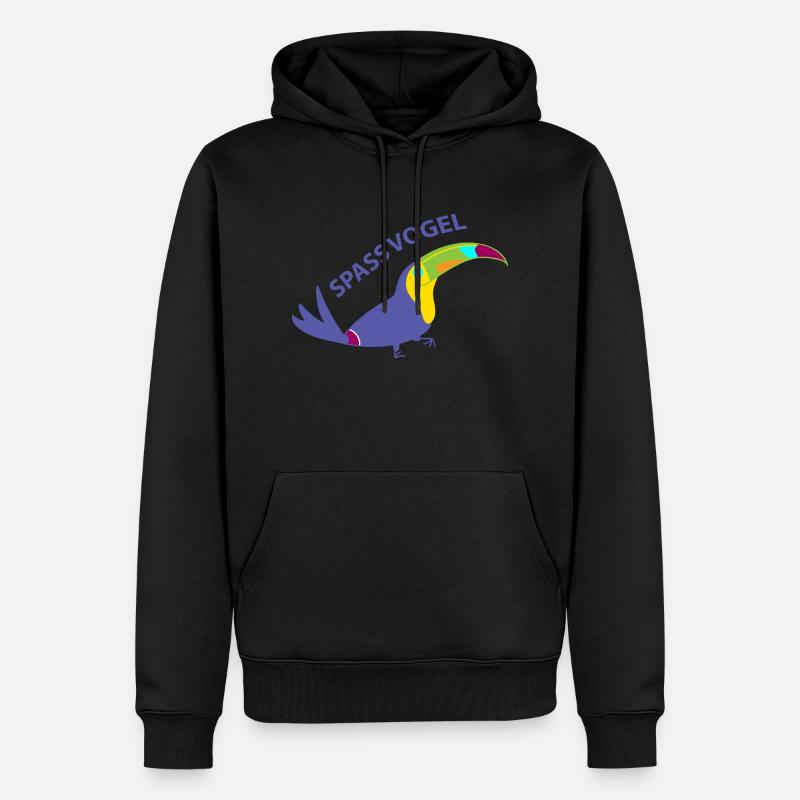 Spassvogel (a) - Männer Premium Bio Hoodie - Schwarz