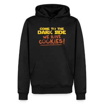 VENEZ DU CÔTÉ OBSCUR NOUS AVONS DES COOKIES - Sweat à capuche Premium bio Homme - noir - Devant - Nico (187cm)