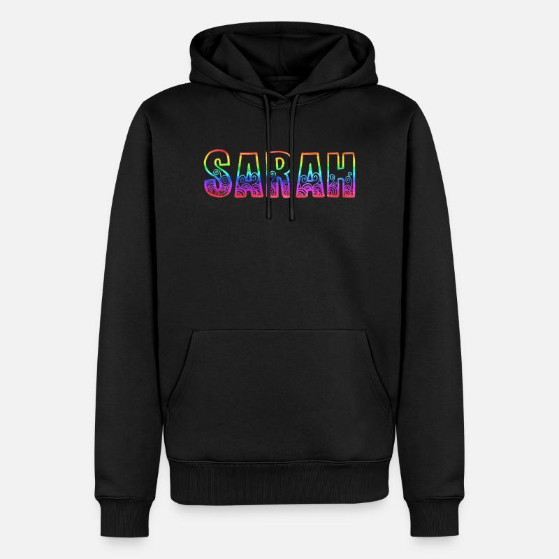 sarah rs regenbogen - Männer Premium Bio Hoodie - Schwarz