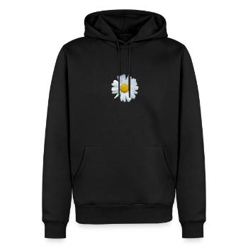 marguerite - Sweat à capuche Premium bio Homme - noir - Devant - Nico (187cm)