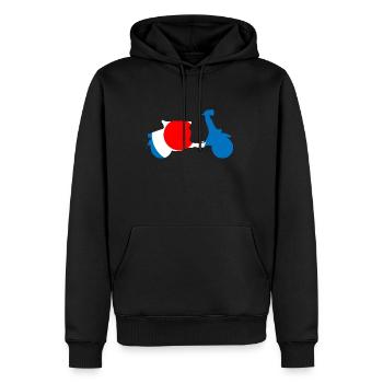 Scooter Roundel Target Années 60 - Sweat à capuche Premium bio Homme - noir - Devant - Nico (187cm)