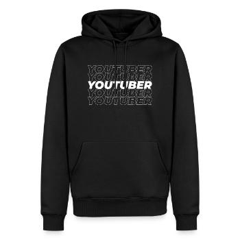 YouTuber - Männer Premium Bio Hoodie - Schwarz - Vorne - Nico (187cm)