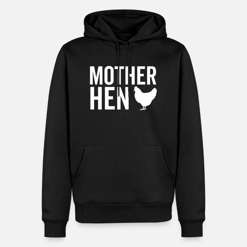 Mutter Henne - Männer Premium Bio Hoodie - Schwarz