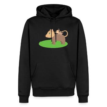 Opossums - Männer Premium Bio Hoodie - Schwarz - Vorne - Nico (187cm)