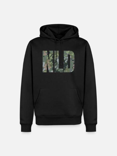 GB Camouflage NLD Text! - Männer Premium Bio Hoodie - Schwarz