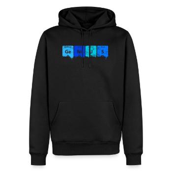 GÉNIE - Sweat à capuche Premium bio Homme - noir - Devant - Nico (187cm)