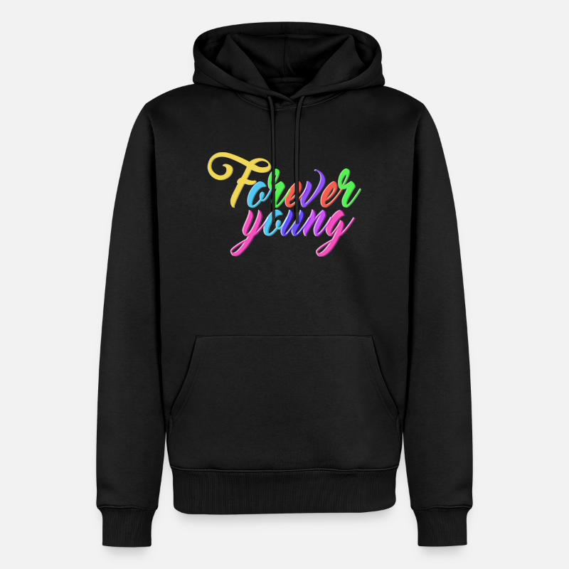 Forever Young! - Sweat à capuche Premium bio Homme - noir