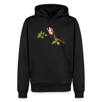 Oiseau - Sweat à capuche Premium bio Homme - noir - Devant - Nico (187cm)