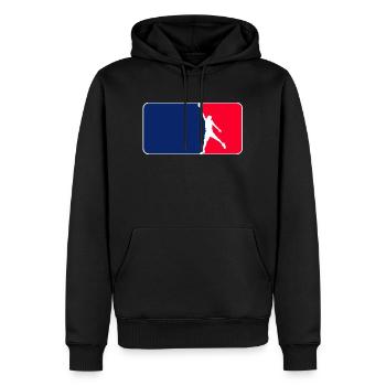 Basketball Logo - Männer Premium Bio Hoodie - Schwarz - Vorne - Nico (187cm)