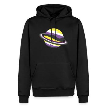 Non-Binary Asexual Planet - Men’s Premium Organic Hoodie - black - Front - Nico (187cm)