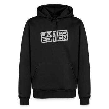 Limited Edition - Einzelstück - Begrenzte Anzahl - Männer Premium Bio Hoodie - Schwarz - Vorne - Nico (187cm)