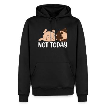Not today - Men’s Premium Organic Hoodie - black - Front - Nico (187cm)