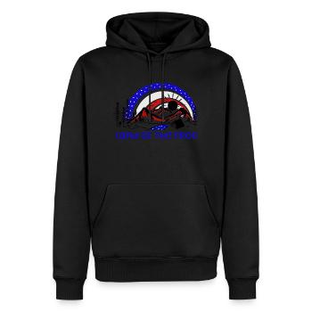 Land Of The Free - Men’s Premium Organic Hoodie - black - Front - Nico (187cm)