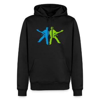 Rock Konzert Band Gitarrist - Männer Premium Bio Hoodie - Schwarz - Vorne - Nico (187cm)
