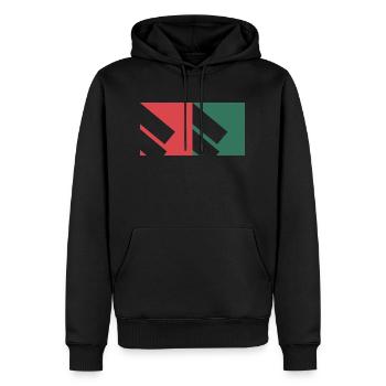 Liverpool 1992 - Sweat à capuche Premium bio Homme - noir - Devant - Nico (187cm)