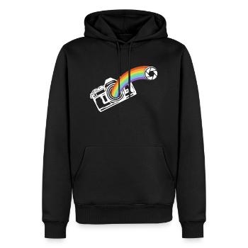 Photography Camera Lens Retro - Männer Premium Bio Hoodie - Schwarz - Vorne - Nico (187cm)