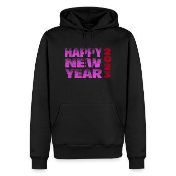 Happy New Year 2023 - Männer Premium Bio Hoodie - Schwarz - Vorne - Nico (187cm)