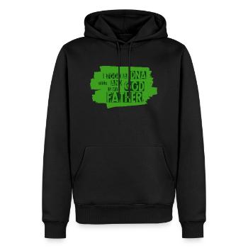 J’ai fait un test ADN et Dieu est mon père 13 - Sweat à capuche Premium bio Homme - noir - Devant - Nico (187cm)