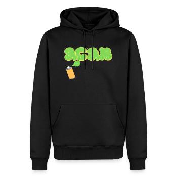 ACAB Graffiti Green - Männer Premium Bio Hoodie - Schwarz - Vorne - Nico (187cm)