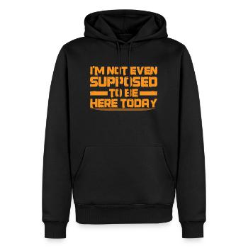 Je ne suis même pas censé être ici aujourd’hui 3 - Sweat à capuche Premium bio Homme - noir - Devant - Nico (187cm)