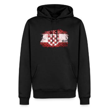 Kroatien Kroatien Hrvatska Kroatien Kroaten vatreni - Männer Premium Bio Hoodie - Schwarz - Vorne - Nico (187cm)