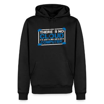 There is No Cloud 11 - Men’s Premium Organic Hoodie - black - Front - Nico (187cm)