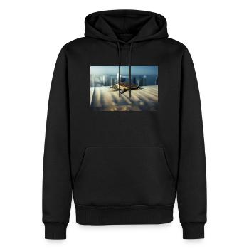 Turtle with ambition - Men’s Premium Organic Hoodie - black - Front - Nico (187cm)