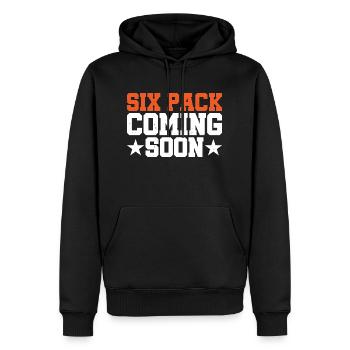 Six Pack bientôt disponible 48 - Sweat à capuche Premium bio Homme - noir - Devant - Nico (187cm)