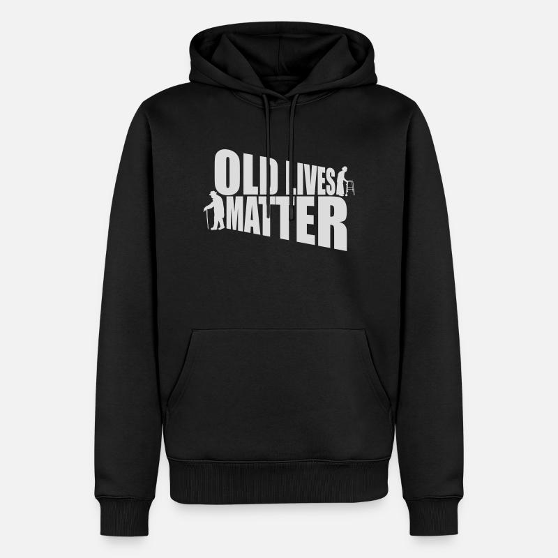 Citation Old Lives Matter - Sweat à capuche Premium bio Homme - noir