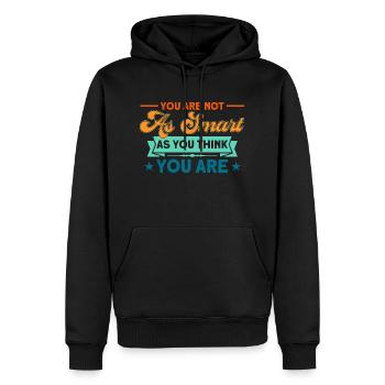 Irony Black Humor Sarcastic Gift - Men’s Premium Organic Hoodie - black - Front - Nico (187cm)